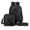 Mochila para meninas do ensino fundamental, versão coreana, leve, adequada para meninas do ensino fundamental das séries três, quatro, cinco e seis, à prova d'água, grande capacidade, multicamadas