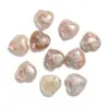 Amatista Natural 30mm Corazón de Cristal Piedra Cristal Blanco Cristal Rosa Corazón Melocotón Piedra Bruta Adorno de Piedra Natural