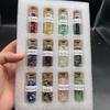 Botella de piedra preciosa natural de 12 tipos, juego de piedras de generación de deseos, suministros educativos estándar de minería para niños, etiquetas en chino e inglés
