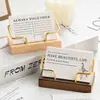 Portatarjetas de Madera Maciza Creativo Portatarjetas de Negocios para Oficina Caja para Tarjetas de Presentación Caja de Almacenamiento para Tarjetas Portatarjetas de Negocio