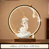 Lámpara Zen Círculo Mano de Buda Flor de Loto Quemador de Incienso de Flujo Inverso Hogar Interior Retro Quemador de Sándalo Quemador de Incienso Quemador de Aromaterapia Adornos