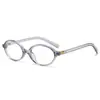 Nuevos armazones para anteojos transfronterizos, estilo nerd, ovalados, lentes sin graduación, armazón pequeño, estilo coreano retro, armazones para anteojos de aspecto natural para mujer