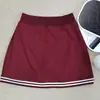 Falda Corta Deportiva Casual de Bloques de Color Estilo Europeo y Americano para Mujer, Falda Fitness de Cintura Alta para Control de Abdomen, Falda de Tenis Anti-Exposición