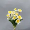 Ramos de Flores Artificiales para Bodas y Festivales, Multicolor, Modelos Populares del Fabricante, Decoraciones de Flores Falsas de Narciso de Goma Suave de Alta Calidad para Navidad