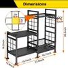 Estante de Ferramentas de Metal de 5 Níveis para Jardim e Garagem, Estante de Armazenamento Universal para Ferramentas para Interior e Exterior