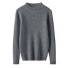 Foco em suéter de cashmere de alta qualidade para meninos e meninas, suéter de fundo, meia gola alta, lã listrada, pulôver fino, fundo quente