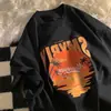 Nueva camiseta de verano talla grande para mujer estilo coreano simple estilo Harajuku holgada estampada versátil de moda top de punto con cuello redondo