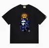 Hit da Internet de Verão 24: Camiseta bAPe Cabeça de Macaco Macaquinho, Camuflagem, Camiseta Unisex Manga Curta Gola Redonda