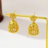 Pendientes Antiguos de Arena Dorada del Sudeste Asiático Transfronterizos para Mujer, Nuevos Pendientes de Borla de Campana Estilo Chino, Joyería de Estilo Étnico de Larga Duración