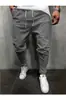 Comércio Exterior Amazon Venda Quente Masculino Hip-hop Respirável Algodão e Linho Casual Esportivo Calça de Cano Alto Moda Simples Fina Calça Masculina