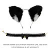 Diadema con Orejas de Gato para Cosplay Joyería de Cola de Gato Hecha a Mano Lindo Accesorios para el Cabello de Chica Gato Orejas de Animal Set de Accesorios de Cola de Animal