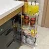 Carrinho Pequeno Rack de Armazenamento Cozinha de Chão Móvel Quarto Rack de Armazenamento Multi-Camadas Armazenamento de Lanches Banheiro Armazenamento Guarda-Roupa