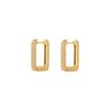 Estação Independente Venda Quente Novos Brincos Femininos em Formato V Banhados a Ouro Real Aço Inoxidável Letra Estéreo Brincos da Moda Atacado