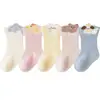 Calcetines para bebé para primavera y otoño, calcetines de algodón sin costuras, calcetines de tubo medio de dibujos animados para bebé, calcetines amigables con las piernas para recién nacidos, calcetines de Otoño para recién nacidos Clase A