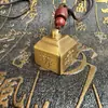 Tao fornece chaveiro de chave de carro portátil pequeno de impressão de cobre puro Pingente Selo Sanbao Sutra Taoísta Selo de Cobre Shibao com palavras de tabu