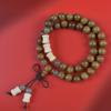 Pulsera creativa auténtica de sándalo verde con dosel de loto de madre, estilo retro, con cuentas de Buda hechas a mano, joyería de mano, accesorios para colgar en el coche, rosario de cuentas