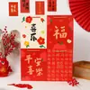 Bolsa de Presente Festiva Vermelha Estilo Chinês, Embalagem de Presente de Ano Novo, Bolsa Tote de Alto Valor para Presentear, Sacola de Papel Grande para Compras