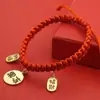 Collar de Gato, Collar Grabado de Gato y Perro, Etiqueta Anti-Pérdida para Perros, Cuerda Roja de la Suerte, Decoración para Mascotas, Collar de Año Nuevo