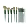 Set de 13 Brochas de Maquillaje Four Seasons Green, Brochas Ultra-Suaves de Secado Rápido para Rubor y Sombras, Set de Herramientas de Belleza Cangzhou