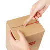 Caja con Cremallera Caja de Cartón con Cremallera Logística de Cosméticos Caja Express Fácil de Romper Caja Ciega Cartón Blanco Cartón Corrugado Caja de Embalaje para Comercio Electrónico