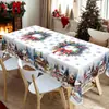 Toalha de mesa de Natal nova estampada personalizada para uso doméstico, à prova d'água e à prova de poeira, decoração festiva de Natal
