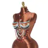 YYF Ropa de mujer transfronteriza europea y americana chaleco sujetador con cuentas top de tirantes camisola sexy con pedrería cadena para el cuerpo pecho