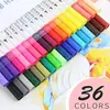 Plumas de Acuarela 12 Colores 24 Colores Doble Punta Suave Plumas de Colores Plumas de Dibujo para Niños Set de Pintura Regalo de Vacaciones