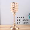 Castiçal de cristal dourado de estilo europeu Acessórios para casa transfronteiriços Ornamentos Castiçal de ferro Casamento Adereços para jantar à luz de velas