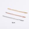 En stock, cadena de cola de acero inoxidable, pulsera, collar, extensión, cadena de grosor, cadena, accesorios de joyería para bricolaje, cadena de joyería de 5 cm