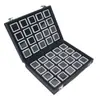 Caja Transparente para Joyería Piedra Desnuda Anillo de Diamante Caibao Fideos Wen Jugar Tarjeta de Jade Cuenta de Buda Almacenamiento Xizang Bolsa Cuadrada de Exhibición con Asa
