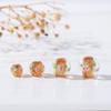 Qiyuan Polvo de Oro Japonés Rose Cuentas Redondas Accesorios de Joyería DIY Cuentas Hechas a Mano Vidrio Lámina de Oro Cuentas Sueltas