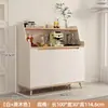 Armário de Chá de Madeira Maciça Aparador de Luxo Leve Armário Simples de Preparo Armário Lateral Integrado de Parede Armazenamento de Sala de Estar Armário Lateral Armário de Café