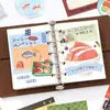 Xin Mo Paquete de Materiales para Bento de Comida Retro Pegatinas de Comida Retro para Diario Collage Manualidades Set de Materiales Decorativos