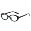 Gafas de sol ovaladas de montura pequeña de moda para mujer, estilo coreano, frescas y elegantes, adecuadas para fotografía callejera y salidas, protección solar, monturas de gafas decorativas