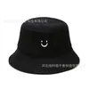 Sombrero de Pescador Bordado con Cara Sonriente Protector Solar Moda Simple Lindo Sombrero de Verano Sombrero de Protección Solar para Exteriores Circunferencia de Cabeza Grande Sombrero de Sol