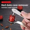 Extractor de huesos de dátil rojo, Herramienta casera para quitar huesos de dátil, Extractor de semillas de frutas multifuncional, Extractor de huesos de espino