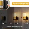 Luz nocturna enchufable GY225 con banda interior acrílica y enchufe giratorio, adecuada para dormitorio con función de sensor