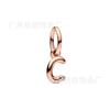 Cuentas Panjia de cobre blanco bañadas en plata, nuevas, serie de 26 letras inglesas, accesorios para pulseras de cuentas DIY