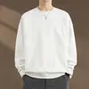 Moletom masculino gola redonda, nova coleção outono 2026, macio e amigo da pele, moderno, modelagem solta, casual, versátil, manga longa, preto