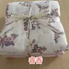 Juego de ropa de cama de cuatro piezas de gasa en capas grado A para maternidad e infantil, juego de tres piezas de algodón 100% para dormitorio de estudiante, funda de edredón, sábana, sábana ajustable, sábana plana