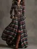 Vestido Irregular de Cuadros Retro Francés Adelgazante para Mujer Tallas Grandes Vestido de Nuevo Diseño Europeo y Americano Amazon