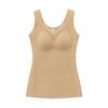 34088 chaleco térmico cepillado grueso delantero otoño e invierno Nuevo cuello en V almohadilla pectoral desmontable base de ropa interior de una pieza