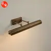 Lámpara de pared retro americana ajustable de cobre macizo para espejo, lámpara minimalista postmoderna para marco de fotos, aplique de pared, luminaria para tocador de baño