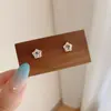 Pendientes trenzados con recorte de estrella para mujer, pasadores de plata, estilo coreano de plata, compactos, sencillos, elegantes, versátiles, pendientes para estudiantes