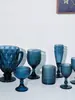 Série Azul Royal Decorações de Vitrine para Banquete Familiar Copo de Água de Grande Capacidade Excedente de Presente Taça de Sobremesa