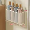 Paragüero para Entrada de Casa, Soporte de Paraguas Montado en la Pared, Estante de Almacenamiento sin Taladro Detrás de la Puerta, Organizador de Paraguas Simple de Hierro