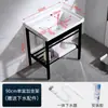 Lavabo Integrado de Cerámica de Alta Temperatura Lavabo para Ropa con Tabla de Lavar Lavabo para Balcón Baño Lavabo Lavabo Sobre Encimera