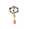 Broche de serpiente inteligente retro de alta gama rubí exquisitos accesorios para abrigo accesorios para traje