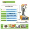 Máquina Seladora de Latas Vertical Aço Inoxidável Máquina Seladora de Latas Folha de Flandres Lata de Abertura Fácil Garrafa Plástica Máquina de Conservas
