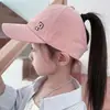 Gorra de Béisbol con Visera Protectora Solar Estilo Coreano para Cola de Caballo Infantil, Gorra Deportiva a Juego para Padres e Hijos para el Verano